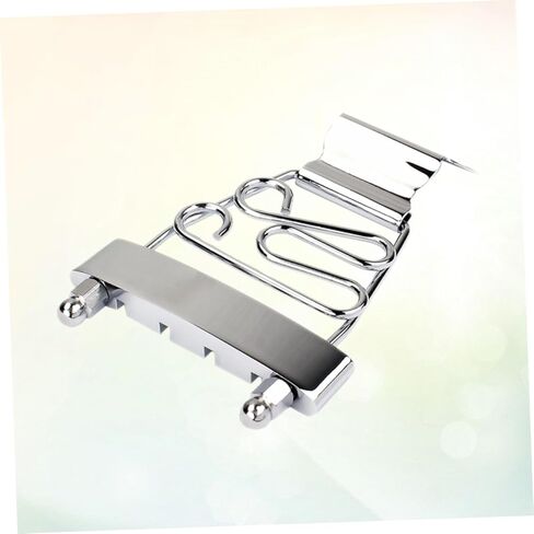 Vaguelly Adjustable 4 String Bass Guitar Tailpiece Bridge Roller Saddles for Enhanced Intonation and Compatibility Jazz and Electric Bass (Silver) in Saudi Arabia