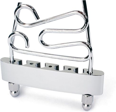 Vaguelly Adjustable 4 String Bass Guitar Tailpiece Bridge Roller Saddles for Enhanced Intonation and Compatibility Jazz and Electric Bass (Silver) in Saudi Arabia