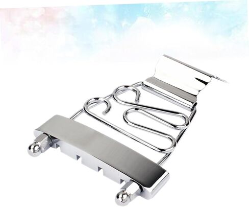 Vaguelly Adjustable 4 String Bass Guitar Tailpiece Bridge Roller Saddles for Enhanced Intonation and Compatibility Jazz and Electric Bass (Silver) in Saudi Arabia