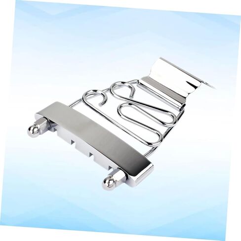 Vaguelly Adjustable 4 String Bass Guitar Tailpiece Bridge Roller Saddles for Enhanced Intonation and Compatibility Jazz and Electric Bass (Silver) in Saudi Arabia