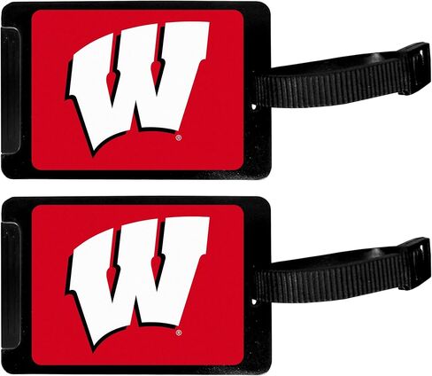 Siskiyou NCAA Wisconsin Badgers Luggage Tag, 2 pk, Black in Saudi Arabia