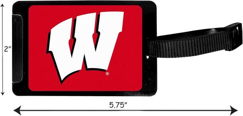 Siskiyou NCAA Wisconsin Badgers Luggage Tag, 2 pk, Black in Saudi Arabia
