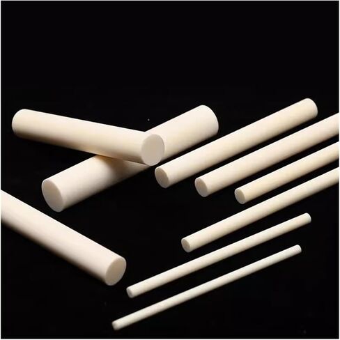 قضيب سيراميك الألومينا 8 × 200 مم - مكبس اكسيد الالمونيوم الصلب وعمود التحريك بدرجة حرارة عالية (قطعة واحدة) in Kuwait
