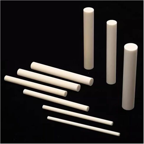 قضيب سيراميك الألومينا 8 × 200 مم - مكبس اكسيد الالمونيوم الصلب وعمود التحريك بدرجة حرارة عالية (قطعة واحدة) in Kuwait