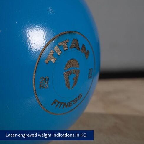 Titan Fitness 20 KG Competition Kettlebell, Single Piece Casting, KG Markings, Full Body Workout in Kuwait