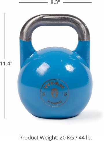 Titan Fitness 20 KG Competition Kettlebell, Single Piece Casting, KG Markings, Full Body Workout in Kuwait