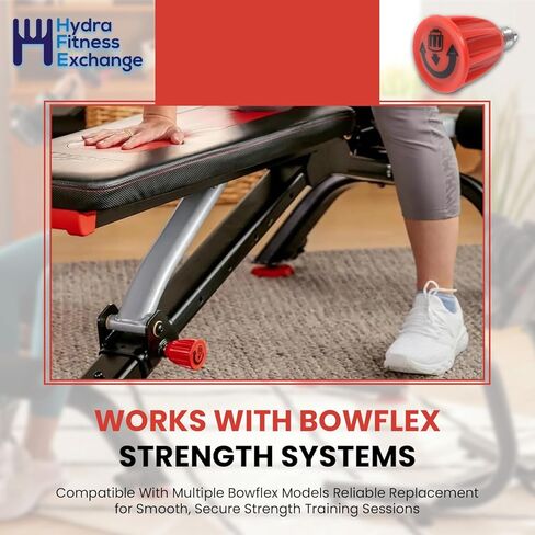 Hydra Fitness Exchange Weight Bench Adjusting Pop Pin Assembly 1000512594 | Round Red Plastic Knob Silver Insert | Exercise Fitness Workout Equipment for Home Gym Accessories Bow-Flex Strength System in Saudi Arabia