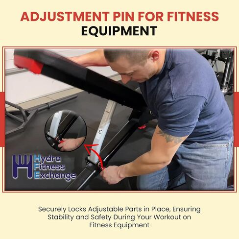 Hydra Fitness Exchange Weight Bench Adjusting Pop Pin Assembly 1000512594 | Round Red Plastic Knob Silver Insert | Exercise Fitness Workout Equipment for Home Gym Accessories Bow-Flex Strength System in Saudi Arabia