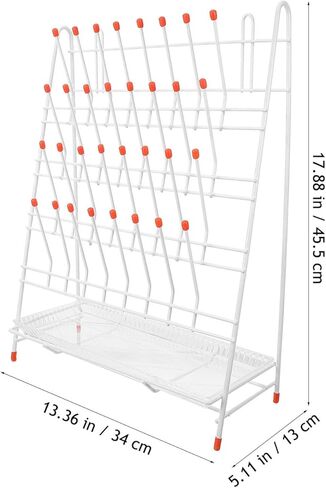 Laboratory Beaker Drying Rack 32-peg Steel Scientific Tube Rack with Wire Glassware Holder for Test Tube and Bottle Draining in Scientific Lab in Saudi Arabia