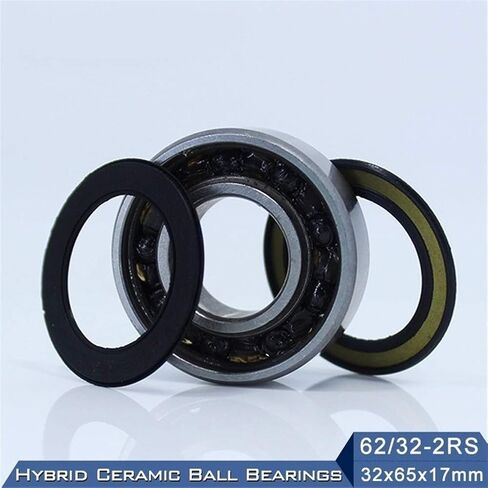 1pc 62/32RS Hybrid Ceramic Bearing 32 * 65 * 17mm Race Bike Front Rear Wheel Hybrids Ball Bearings Si3N4 62 32 2RS Accessories in Saudi Arabia