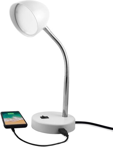 مصباح مكتب Maxlite LED مع منفذ شحن USB ، مصباح مكتب أخضر ، رقبة قابلة للتعديل ، مفتاح تشغيل/إيقاف ، مصباح طاولة حديث للقراءة ، العمل أو المدرسة ، الضوء الدافئ الدافئ in Kuwait