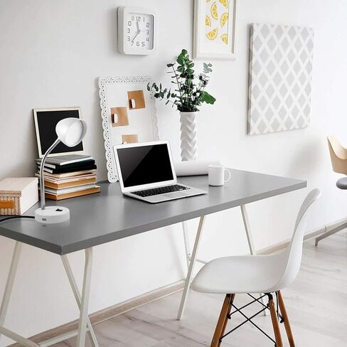 مصباح مكتب Maxlite LED مع منفذ شحن USB ، مصباح مكتب أخضر ، رقبة قابلة للتعديل ، مفتاح تشغيل/إيقاف ، مصباح طاولة حديث للقراءة ، العمل أو المدرسة ، الضوء الدافئ الدافئ in Kuwait