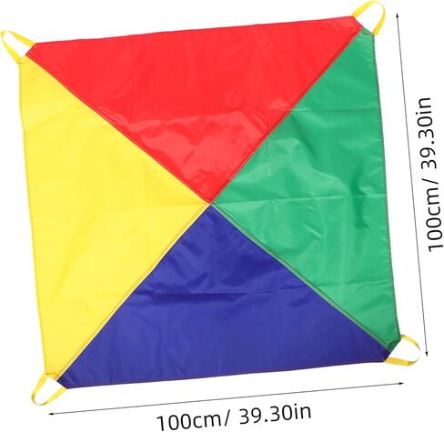 1m Boy Girl Rainbow Parachute Game Outdoor Toy for Cooperative Play Enhances Motor Skills Sensory Integration for Kindergarten Activities in Saudi Arabia