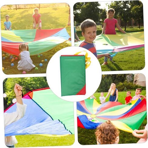 1m Boy Girl Rainbow Parachute Game Outdoor Toy for Cooperative Play Enhances Motor Skills Sensory Integration for Kindergarten Activities in Saudi Arabia