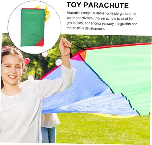 1m Boy Girl Rainbow Parachute Game Outdoor Toy for Cooperative Play Enhances Motor Skills Sensory Integration for Kindergarten Activities in Saudi Arabia