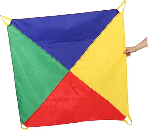 Totority 1m Rainbow Parachute for Boy Girl Play Parachute for Toddlers Encourages Teamwork and Creativity Outdoor Games for Kindergarten Groups in Saudi Arabia