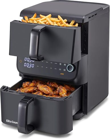 FRYER AIR GLASS GLAST GOURMET EAF2305 ، سعة 2.3 لتر ، رف طيران Ceralast ™ Free Ceramic Ceramic ، درجة حرارة قابلة للتعديل 175 درجة فهرنهايت إلى 400 درجة فهرنه. in Saudi Arabia