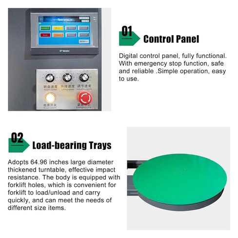 Industrial Pallet Wrapping Machine – Heavy-Duty Stretch Film & Shrink Wrap Bundler, 65 in Automatic Turntable with Built-in Scale for Warehouse, Logistics, 4400 Lbs Load, 110V, 1500W in Kuwait