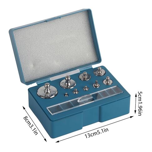 17PCS Calibration Weights Set, 10mg100g Grams Weights Calibration with Case Precision Stainless Steel Balance Scale Calibration Weight Set for Lab Educational Science in Saudi Arabia