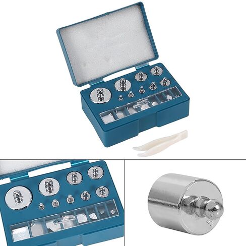 17PCS Calibration Weights Set, 10mg100g Grams Weights Calibration with Case Precision Stainless Steel Balance Scale Calibration Weight Set for Lab Educational Science in Saudi Arabia