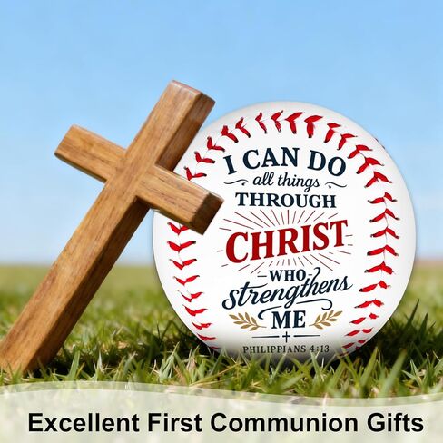 Christian Baseball Gifts for Teen Boys, Inspirational Bible Verse Religious Gifts for Godson Son Grandson Baseball Players, I Can Do All Things Confirmation Baptism First Communion Gift for Teen Boys in Saudi Arabia