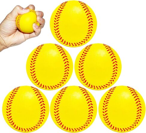 كرات البيسبول الرغوية، كرات البيسبول الناعمة للتدريب على الرغوة الملونة، كرات التدريب الناعمة 6 عبوات مثالية للعب الضرب، هدايا البيسبول للمبتدئين in Kuwait