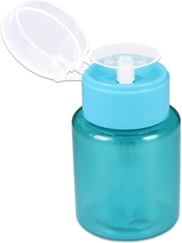 Beauticom PANA Professional No Wording Labeled Push Down Liquid Pumping Empty Bottle Dispenser (3.3 oz, TEAL) in Saudi Arabia