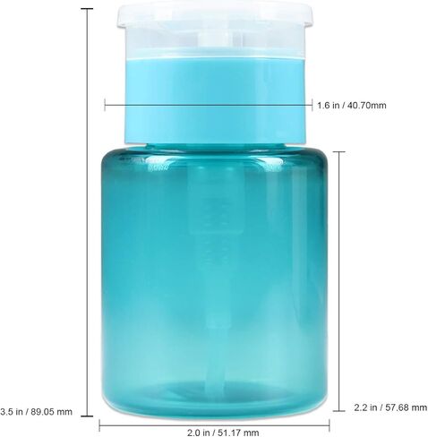 Beauticom PANA Professional No Wording Labeled Push Down Liquid Pumping Empty Bottle Dispenser (3.3 oz, TEAL) in Saudi Arabia
