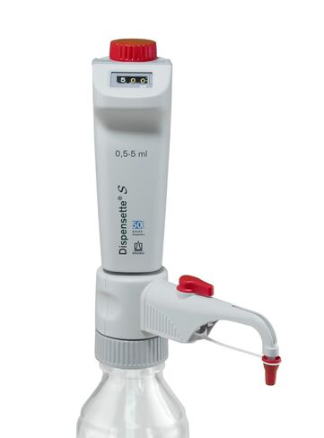 BRANDTECH Scientific 4600331 موزع زجاجة رقمي S مع صمام إعادة تدوير، سعة 0.5 مل - 5 مل in Saudi Arabia