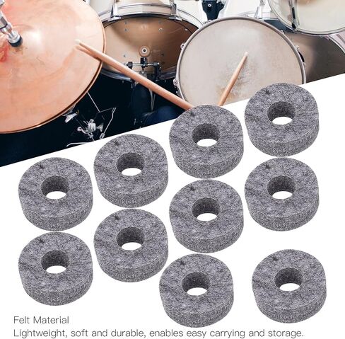 DRUM CYMBAL FELT PAD LIGHTWEIGHT INSTRUMENT ACCESSORY SET GREY for DRUM SET in Saudi Arabia