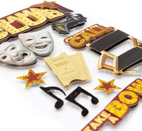 Paper House Productions Stdm-0057e 3D Cardstock Stickers ، Drama Club (3 عبوات) in Saudi Arabia