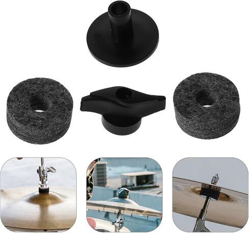 DECHOUS 2PCS Plastic Cymbal Stand Sleeves with Felt Pads Noise and Vibration Reduction for Crash Splash Ride Cymbals Drum Kit Accessory Replacement Parts Random Color in Saudi Arabia