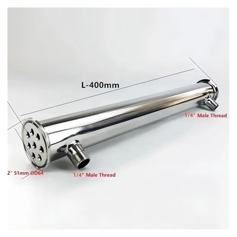 2inch FlangeOD64mm Tri Clamp Distiller Condenser Reflux Dephlegmator L-400mm with 1/4" Female Thread Or Male Thread SS304(Male Thread) in Saudi Arabia