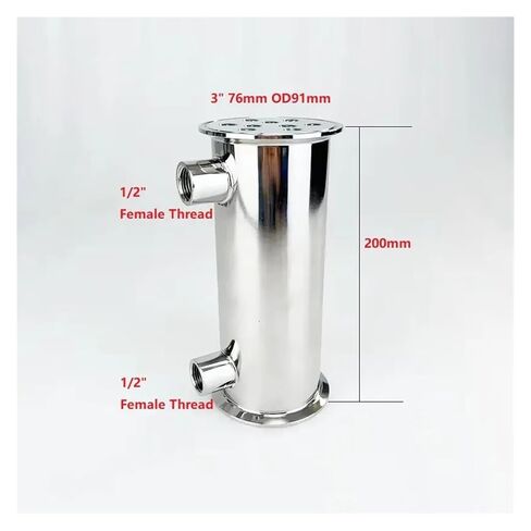 3"(76mm) OD91mm Dephlegmator/Condenser with 1/2" Female Thread for Distillation 9 Pipes Inside ID 9mm Lenght 200mm SS304 in Saudi Arabia