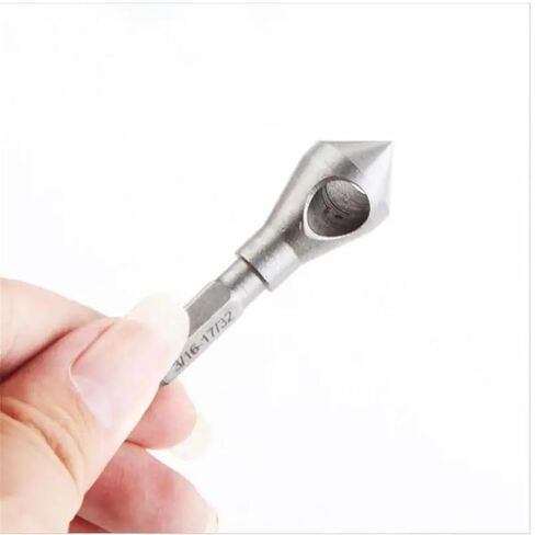 3Pcs Steel Countersink Deburring Drill Taper Hole Cutter Steel Aluminum Countersunk Head Chamfering Tools Metal Drill Bit Kit in Saudi Arabia