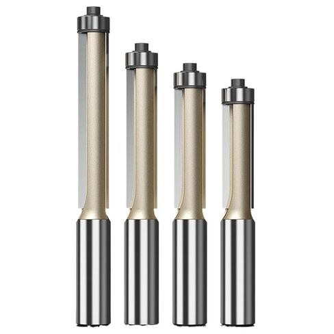 لقمة توجيه ذات حواف متدفقة 1/4 بوصة ساق CNC كربيد 2 مزامير عالية الجودة محمل علوي أدوات النجارة الخشبية (الحجم: 2984) in Kuwait