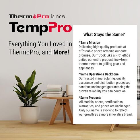 مقياس حرارة الدفيئة TempPro TP150، جهاز قياس درجة الحرارة والرطوبة IPX5 عالي المقاومة للرطوبة، مقياس رطوبة عالي/منخفض لخيم النمو الداخلية، الزواحف (ثيرموبرو سابقًا) in Kuwait