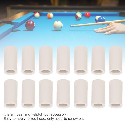 40 Pcs 13mm Pool Cue Ferrules – Fiber Billiard Cue Ferrules Slip on Snooker Pool Stick Tips Replacement Parts in Saudi Arabia