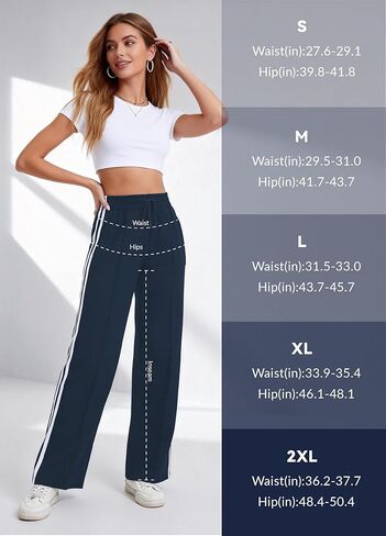 بنطال رياضي قطني للسيدات من Houmous بنطال رياضي واسع الساق قابل للتمدد رياضي فضفاض للركض وجيوب بسحاب in Kuwait