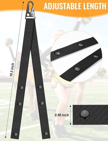 3Pcs Pom Pom Holder, Adjustable Cheer Pom Poms Straps for Backpack Cheerleader Team Tags Cheer Bag Strap for Cheerleader Cheerleading Girls in Saudi Arabia
