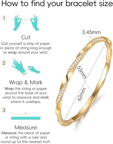 الأساور الذهبية للنساء مع مويسانيت المزروعة في المختبر | D Clolor VVS1 Clarity 3ex Cut | S925 Sterling Silver Plated 14K Gold Rold Non Trashing in Kuwait