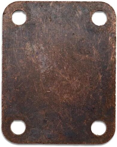 Metal Electric Guitar Neck Plate 4 Holes with Screws For Fender Strat Tele Guitar or Jazz Bass (Red copper) in Saudi Arabia