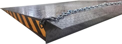 59" x 78" Steel Dock Board, Heavy Duty Mobile Loading Ramp Platform, 13227LB Capacity, Adjustable Height Dock Plate, Anti-Slip Ground Leveling Ramp for Warehouse, Truck & Forklift Loading in Saudi Arabia