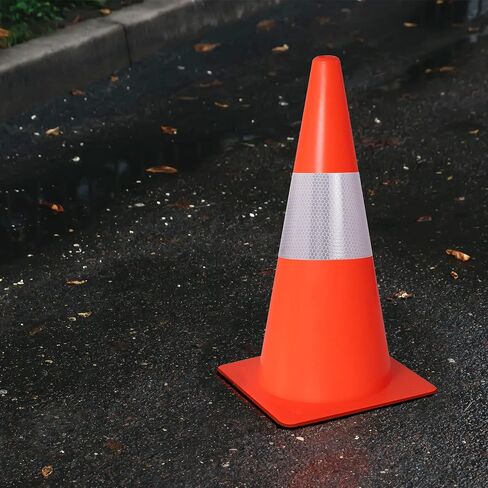 18 Inch 4 Pack Traffic Safety Cones with Reflective Collars,Orange Hazard Caution Cone Road Street Parking Cone, Plastic Cone for Driving Practice,Construction Keep Security Distance Barriers in Kuwait