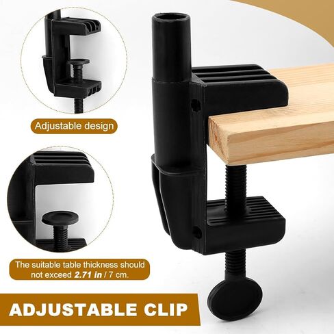 Over The Table Rod Stand with Clamps Adjustable 31.5"-98.5" Length 16.5"-48.5" Height Metal Table Balloon Arch Hanging Rod Stand for Party Wedding Anniversary Christmas Decoration(Color:Black) in Saudi Arabia