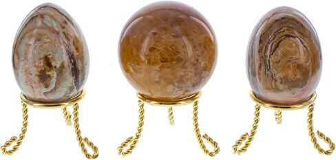 BestPysanky Gold Twisted Wire with Curled Feet Metal Egg Sphere Crystals Stand Holder Display 1.7 Inches (Taiwan) in Saudi Arabia