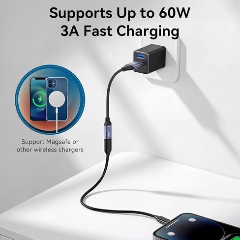 USB C أنثى محول USB الذكور ، محول كبل USB A إلى USB C مع نقل البيانات وشحنها 10 جيجابت في الثانية من أجهزة الكمبيوتر المحمول ، الكمبيوتر ، قرص فلاش ، رابط Quest ، شاحن in Saudi Arabia