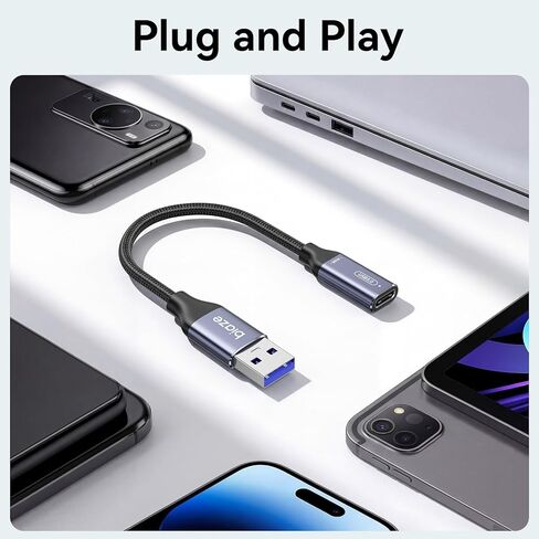USB C أنثى محول USB الذكور ، محول كبل USB A إلى USB C مع نقل البيانات وشحنها 10 جيجابت في الثانية من أجهزة الكمبيوتر المحمول ، الكمبيوتر ، قرص فلاش ، رابط Quest ، شاحن in Saudi Arabia