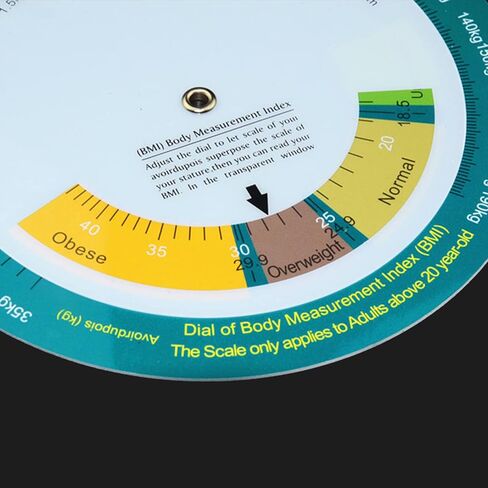Upgraded Body Mass Indexes Wheel Calculator Single Side Easy Operate Suitable for 20 Aboves Adult 150mm Diameter in Saudi Arabia