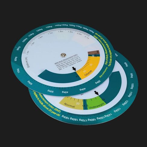 Upgraded Body Mass Indexes Wheel Calculator Single Side Easy Operate Suitable for 20 Aboves Adult 150mm Diameter in Saudi Arabia